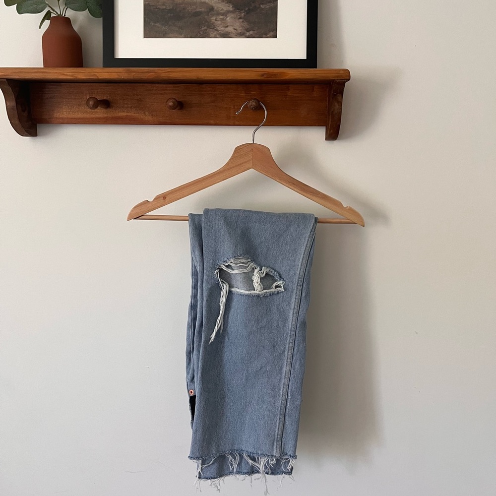 ASOS Maternity Side Panel Distressed Jeans Size 4